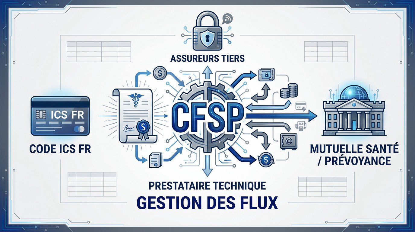 Représentation des flux financiers de santé et prévoyance gérés par le CFSP