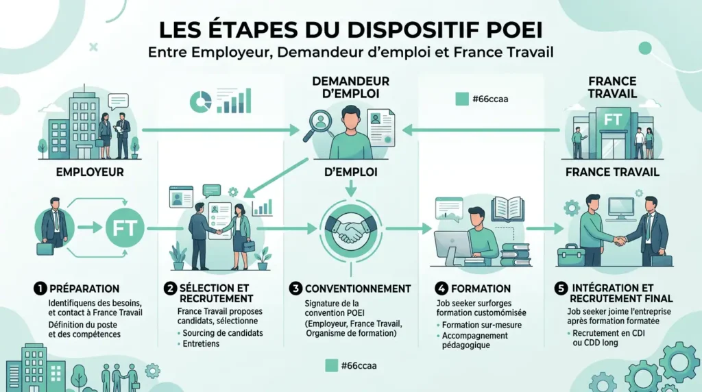 contrats de travail éligibles POEI CDI CDD contrat de professionnalisation