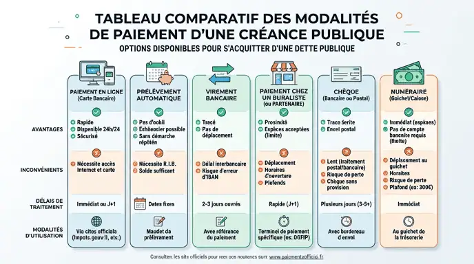 modes de paiement créance publique virement chèque en ligne GPE