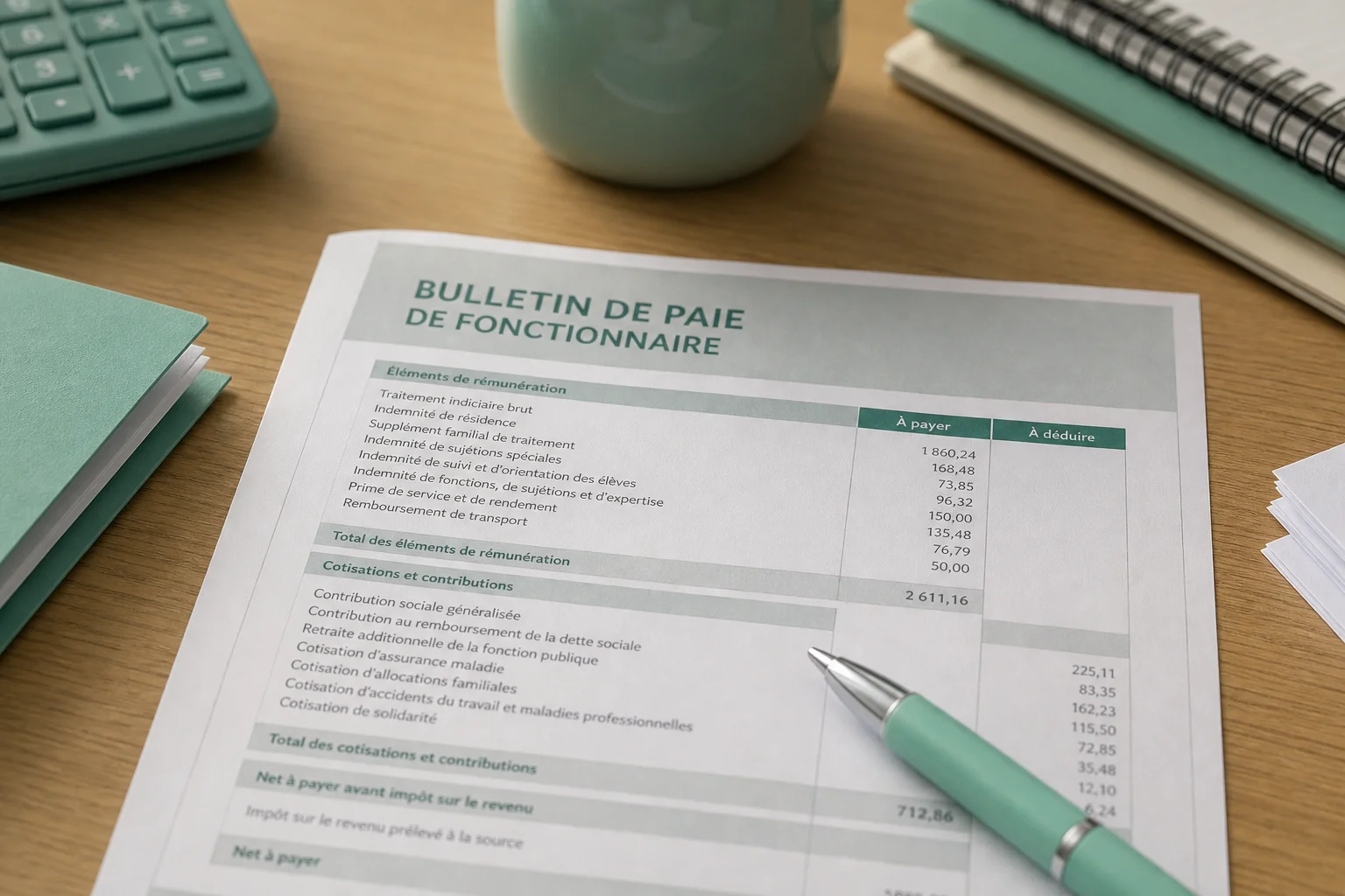 primes salaire policier bulletin de paie fonctionnaire