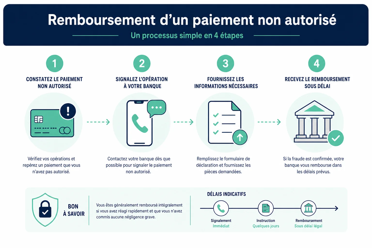 Le cadre légal du remboursement expliqué en 4 étapes cadre légal remboursement paiement carte bancaire sans autorisation
