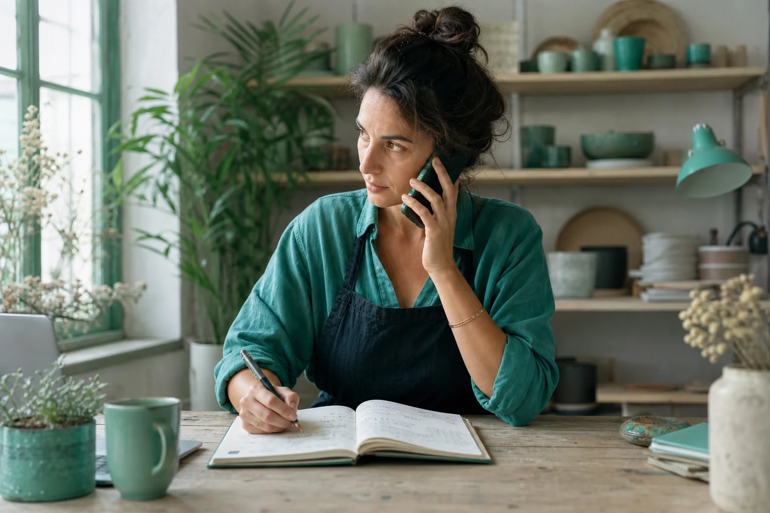 Premier réflexe face à une grosse dette URSSAF Entrepreneure contactant l'URSSAF pour gérer une grosse dette URSSAF